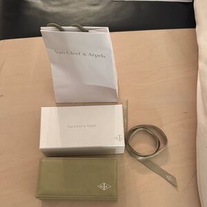 Van Cleef & Arpels Sage Green bracelet case bundle